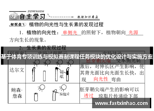 基于体育专项训练与模拟赛制课程任务模块的优化设计与实施方案